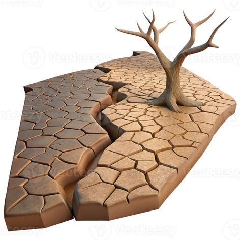 magnificent creative A dried up riverbed cracking under the intense