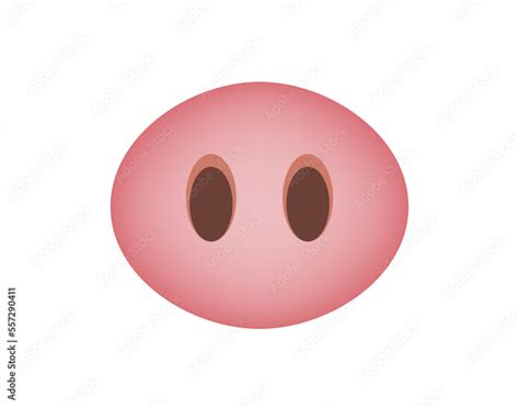 Pig nose emoji. Modern pig snout isolated on white background. Animal ...