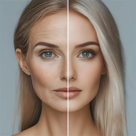 Premium Photo | Comparison of woman face before and after plastic ...