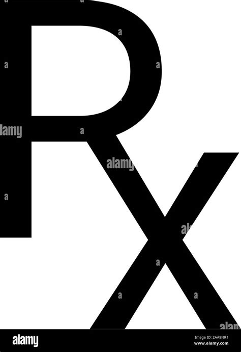 RX icon. Medical regular prescription symbol. Treatment receipt sign ...