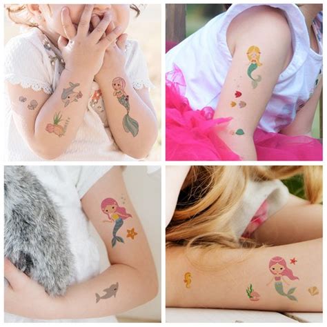 Mermaid Temporary Tattoo (Pack of 10) | Chasing Unicorns