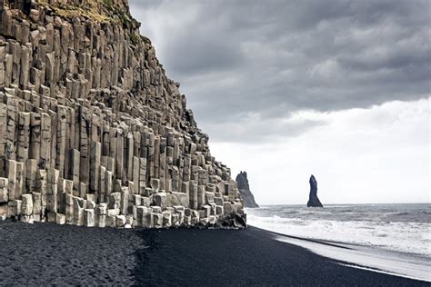 Reynisfjara is the most famous black sand beach in Iceland