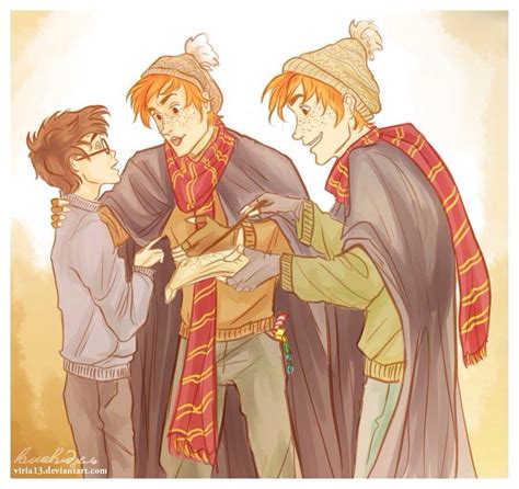 The Weasley twins and Harry. | Harry potter fan art, Harry potter ...