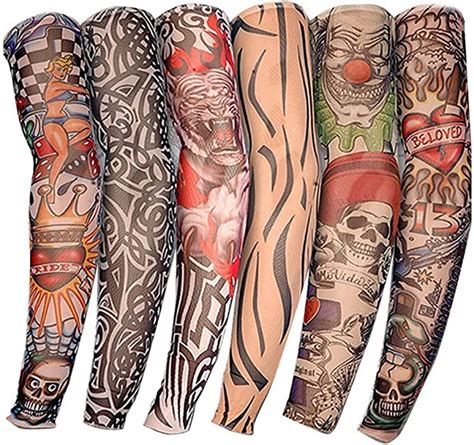 tattoo sleeves pcs stretchy nylon arm sleeves fake tattoos sleeves