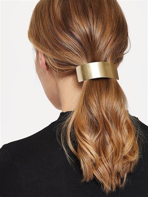 Metal Hair Clip | Geometric hair clip, Metallic hair, Cool hairstyles