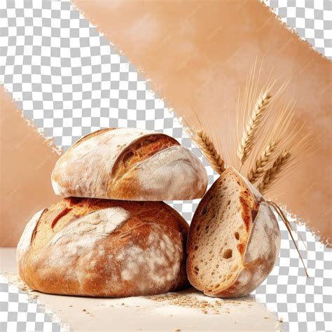 premium psd transparent background  bread