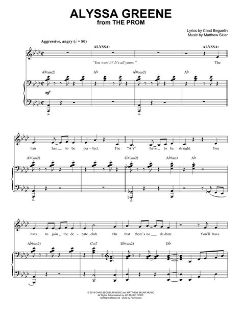 Download PDF: Alyssa Greene (from The Prom: A New Musical) Sheet Music