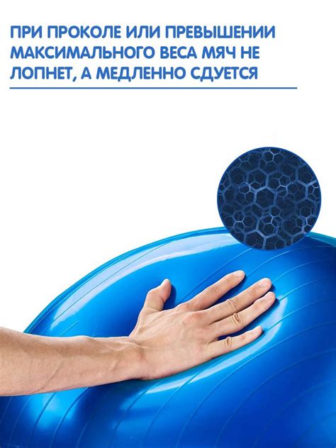 Фитбол 75 см, надувной гимнастический мяч для фитнеса, йоги, пилатеса ...