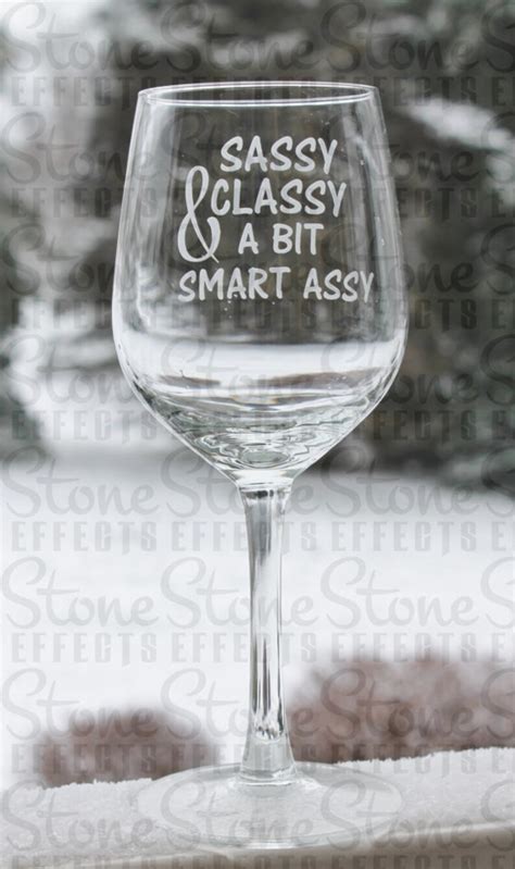 Funny Wine Glasses Etched Wine Glasses Wine Glass With Sayings | Etsy