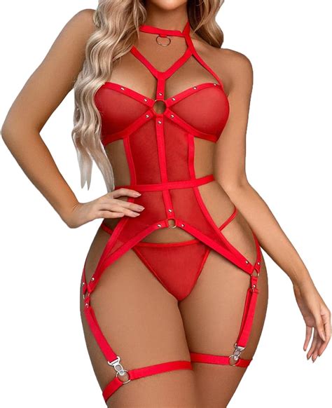 Amazon.com: Lencería sexy para mujer, traje grande, ropa interior de