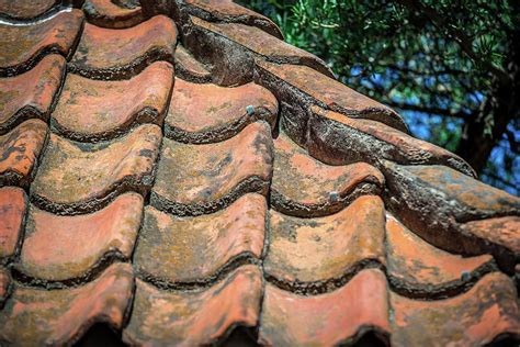 Orange Color Spanish Shingle Clay Roof Tile Photograph by Alex ...