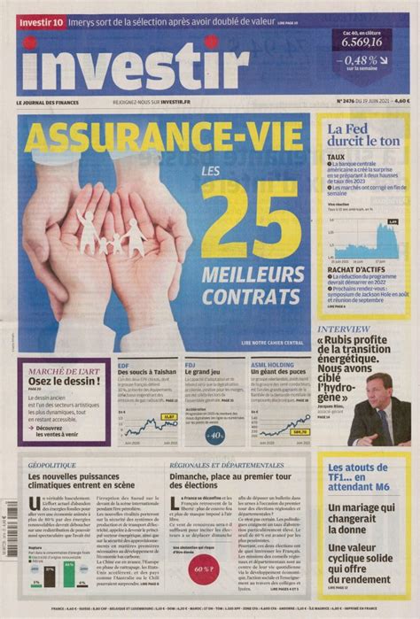 abonnement investir le journal des finances intermagazines
