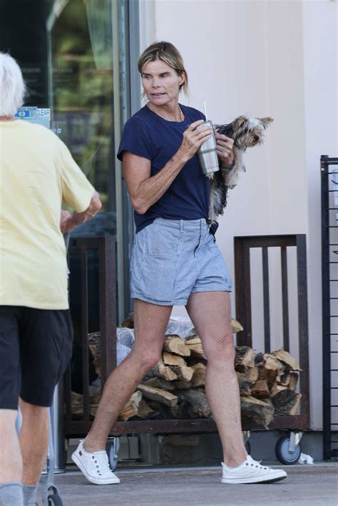 Mariel Hemingway in a Blue Tee Goes Grocery Shopping at Erewhon Market
