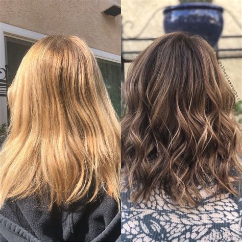 Before & After Color Transformation • Blonde to Brunette | Color