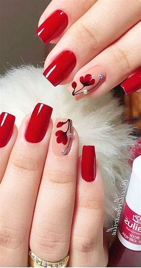 Unhas Chiques E Elegantes Vermelho - Unhas vermelhas lindas chiques elegantes | Red nails, Square nail ...