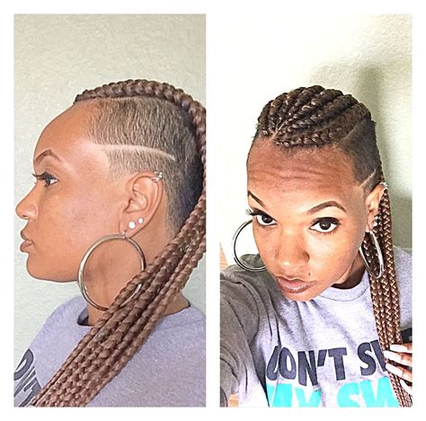Pin by Tracy Bonner on braid styles | Braids with shaved sides, Short