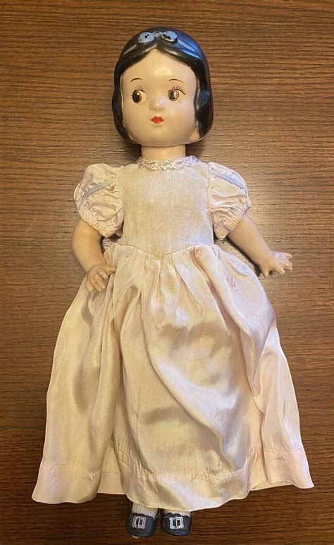1937 WALT DISNEY SNOW WHITE KNICKERBOCKER COMPOSITION DOLL 15" | #4613329596