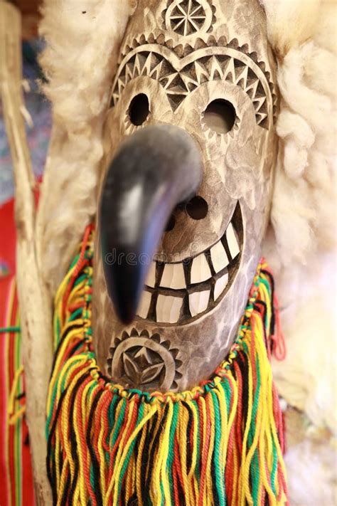 Wooden mummer masks stock image. Image of buffoon, annual - 176244745