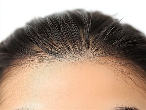 close   hairline showing fine hair texture  scalp image