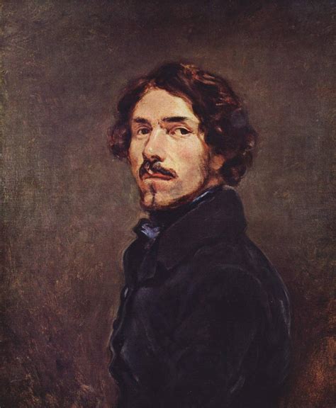 EUGENE DELACROIX. Self Portrait, 1840, oil on... - art magnifique