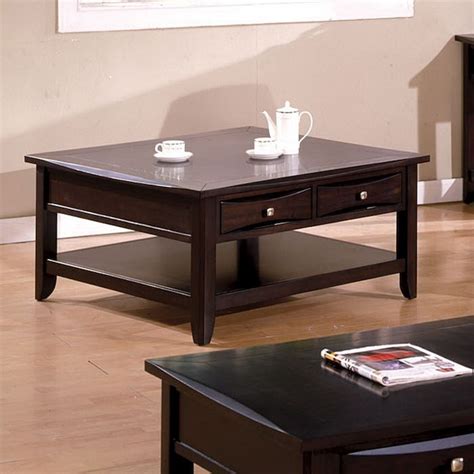 Furniture of America Baldwin Espresso Square Coffee Table at Lowes.com