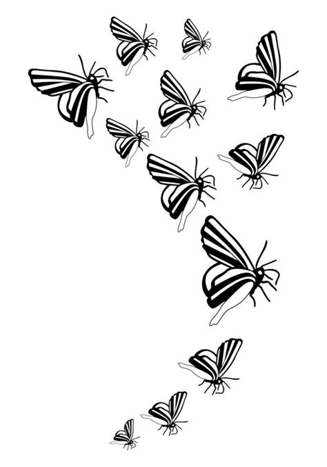 Butterfly silhouette. Clipart vector isolated on white background ...