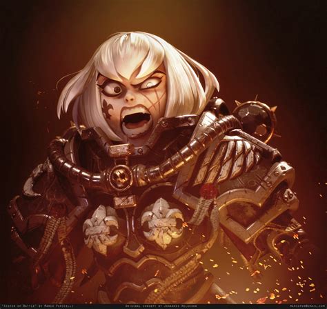 Warhammer 40K Portrait: Sister Of Battle by Marco Puricelli [xpost from ...