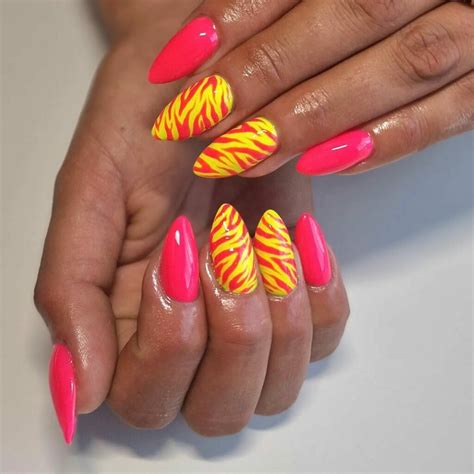 40+ Pretty Ideas for Pink and Yellow Nails that Turn Heads - Nail ...