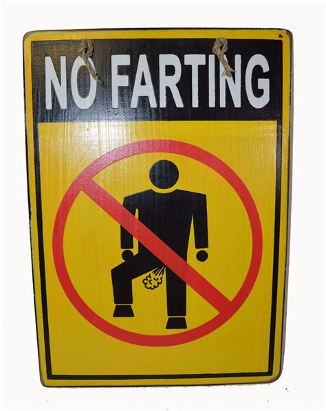 World Bazzar Hand Carved Wooden No Farting Hilarious Funny Gag Gift