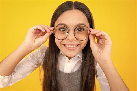 Premium Photo | Headshot portrait of cute teenager child girl isolated ...