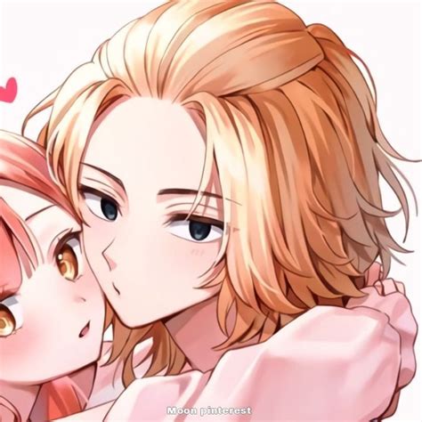 anime, art, couples icon, boy and girl, cute, matching icon, парень и ...