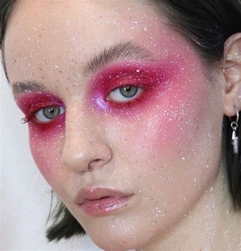 Creative pink makeup | Pink costume makeup, Red fairy makeup, Aesthetic