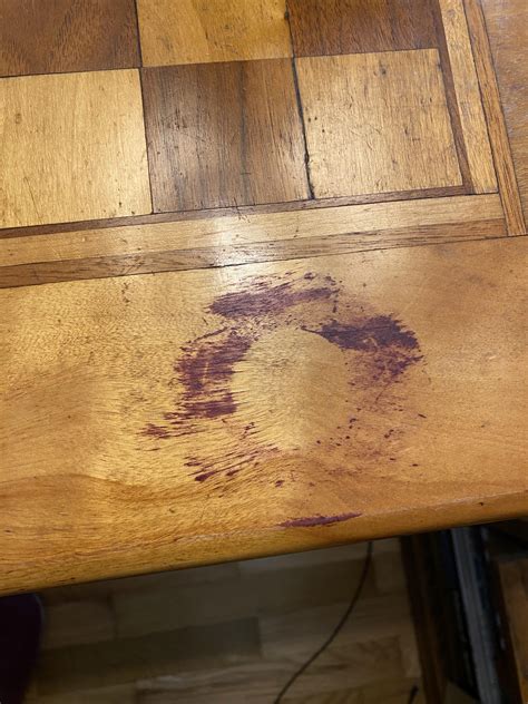 Red wine stain : r/woodworking