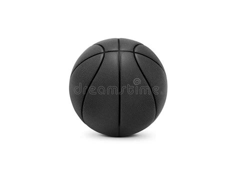 Black Basketball Ball on a White Background. 3d Render Stock ...