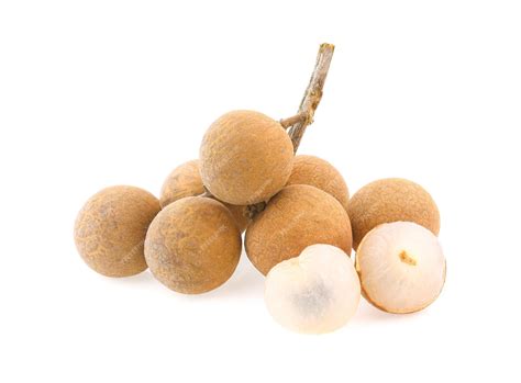 premium photo longan fresh longan isolated  white background