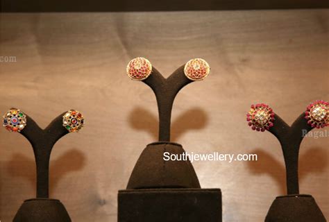 gold studs indian jewellery designs