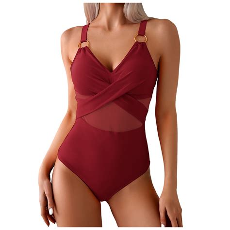 KAPRIOY Women One Piece Swimsuits Tummy Control Bathing Suits Cutout