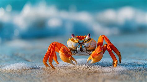 Crab Wallpaper (Cute sea creatures, Sandy shore) #4077