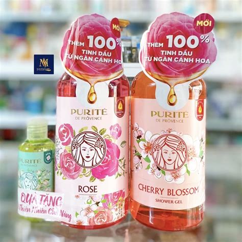 Sữa tắm Purité Purite De Prôvence Hoa Hồng Anh Đào Dưỡng Ẩm Da Mùi ...