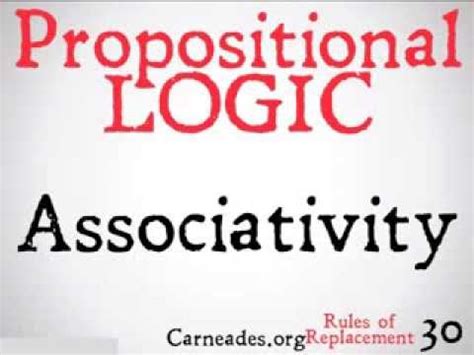 associativity propositional logic youtube