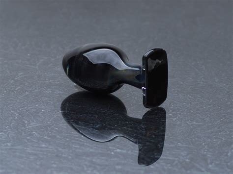 Glass Anal Plug - Medium - Amethyst