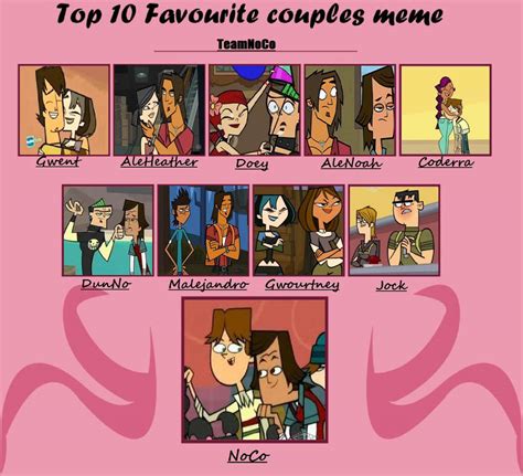 Top 10 Total Drama Couples by Dragon-Effect on DeviantArt