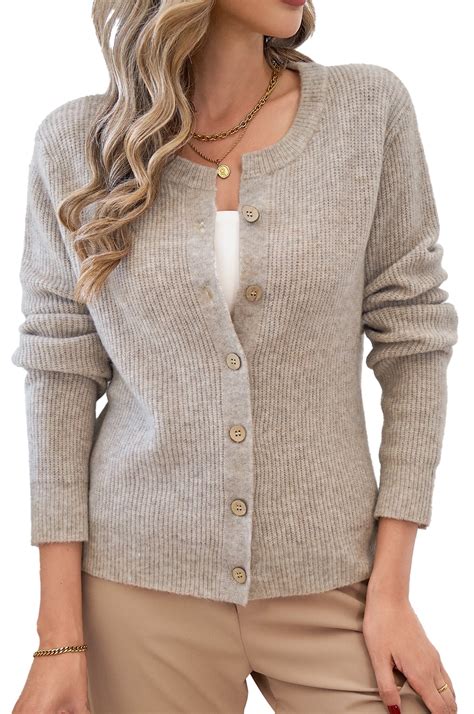 somer womens cardigan sweaters long sleeve sweaters  women button