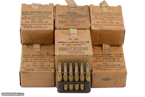 WWII 7.35 Carcano Ammunition 10 Boxes