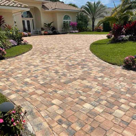 decorative pavers driveway shelly lighting