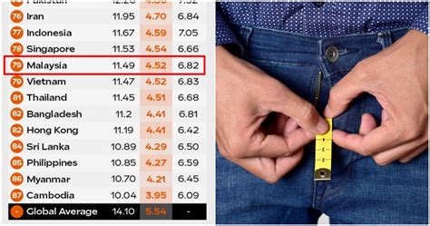 study reveals countries  biggest average penis size  malaysia