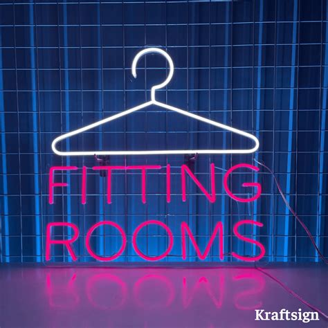 Craftnamesign Fitting Rooms Neon LED Light Signs 20" x 19" For Clothes