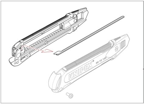 Макетен нож CutiX® ⭐ 90 10 165 BK KNIPEX