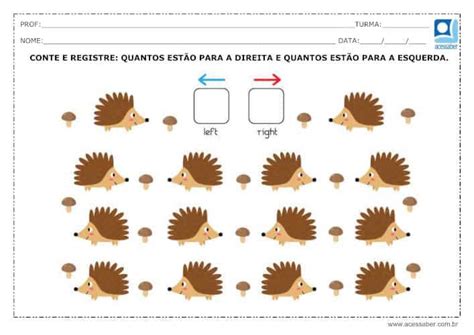 Lateralidade Direita E Esquerda Educação Infantil - Atividade de lateralidade: Direita-esquerda - Ed. Infantil e 1º ano ...