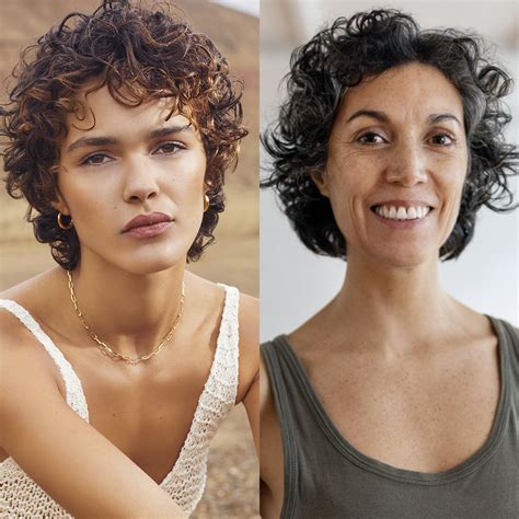 cheveux boucles  idees de coupes courtes tendance  adopter